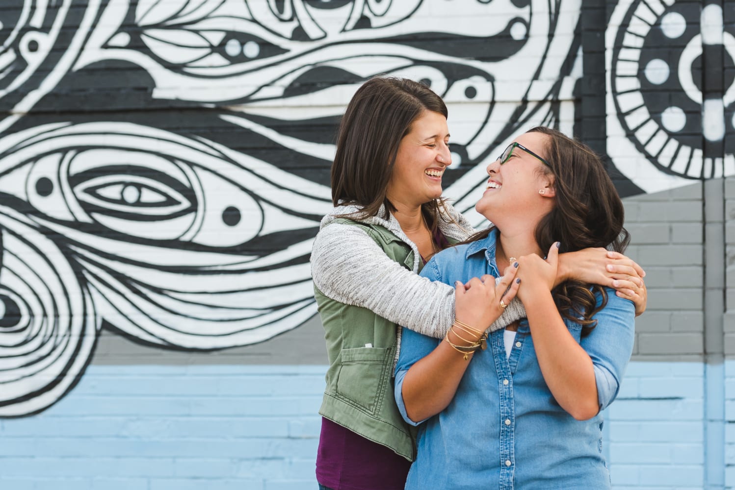 Colorful RiNo Engagement Photography | RiNo Denver | From the Hip Photo