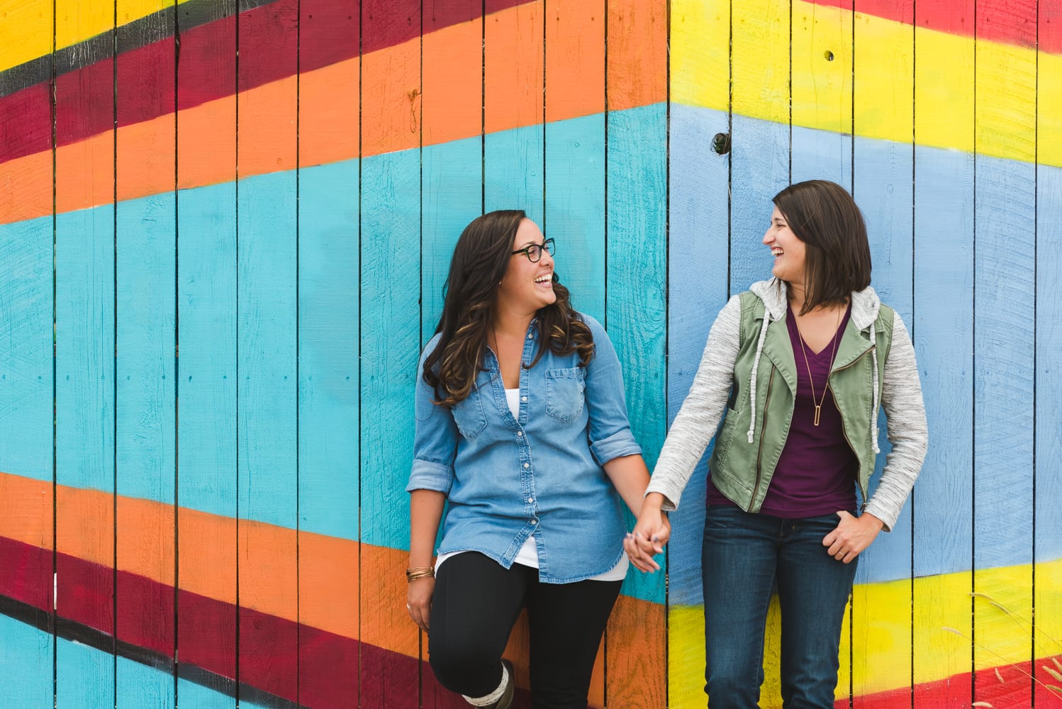 Colorful RiNo Engagement Photography | RiNo Denver | From the Hip Photo
