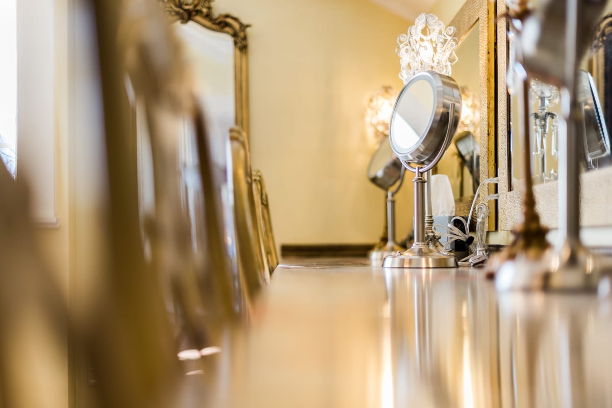 Chandelier Barn interior showing how natural lighting interacts with crystal fixtures