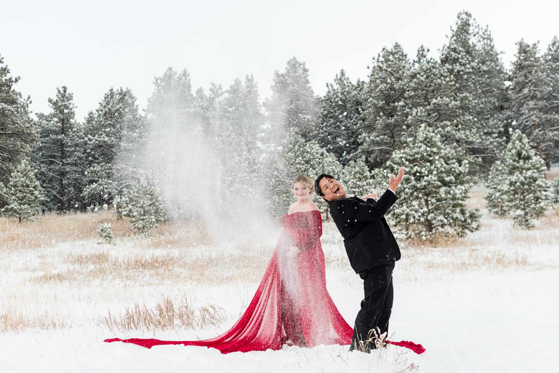 Winter Wonderland Maternity Shoot | Maternity Photography | Chautauqua Park | From The Hip Photo