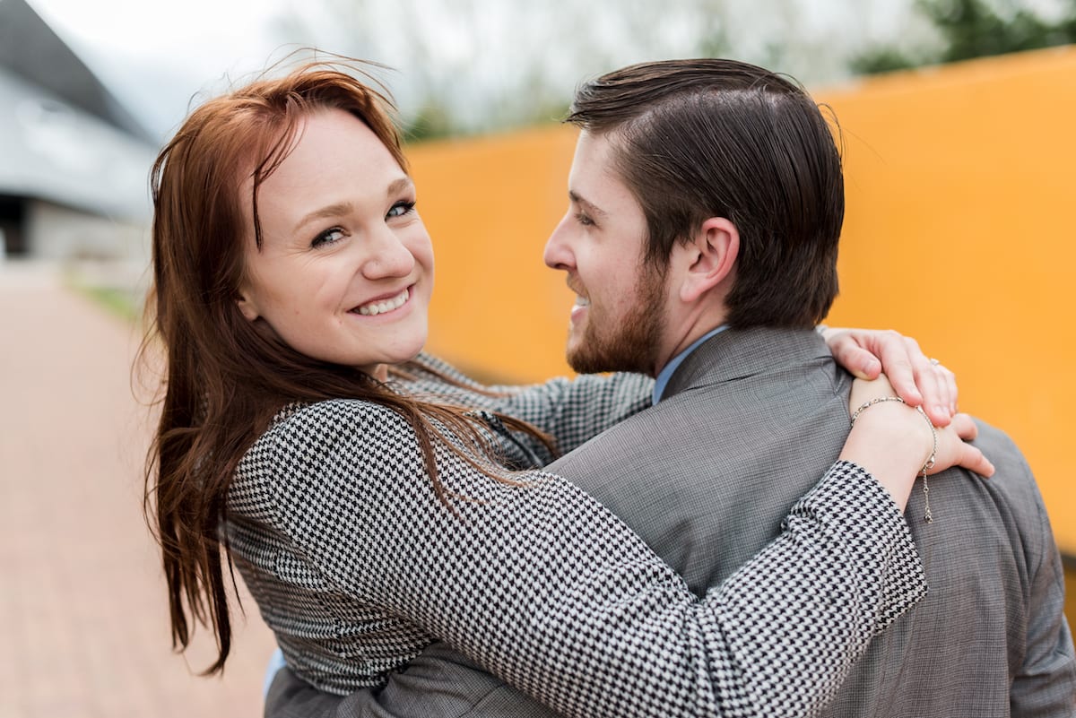 Denver Botanic Gardens engagement portrait