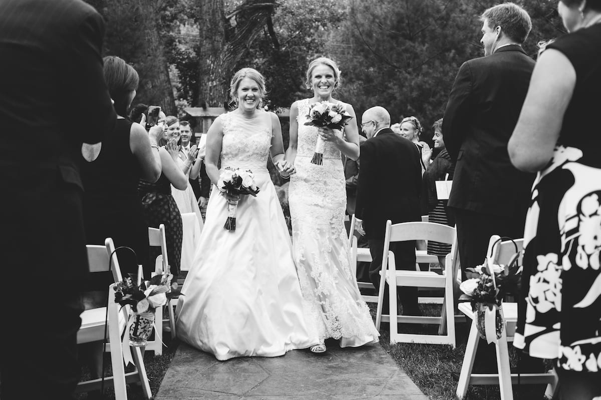 Two Brides In Lace | Wedding Photography | Wedgwood On Boulder Creek | From The Hip Photo