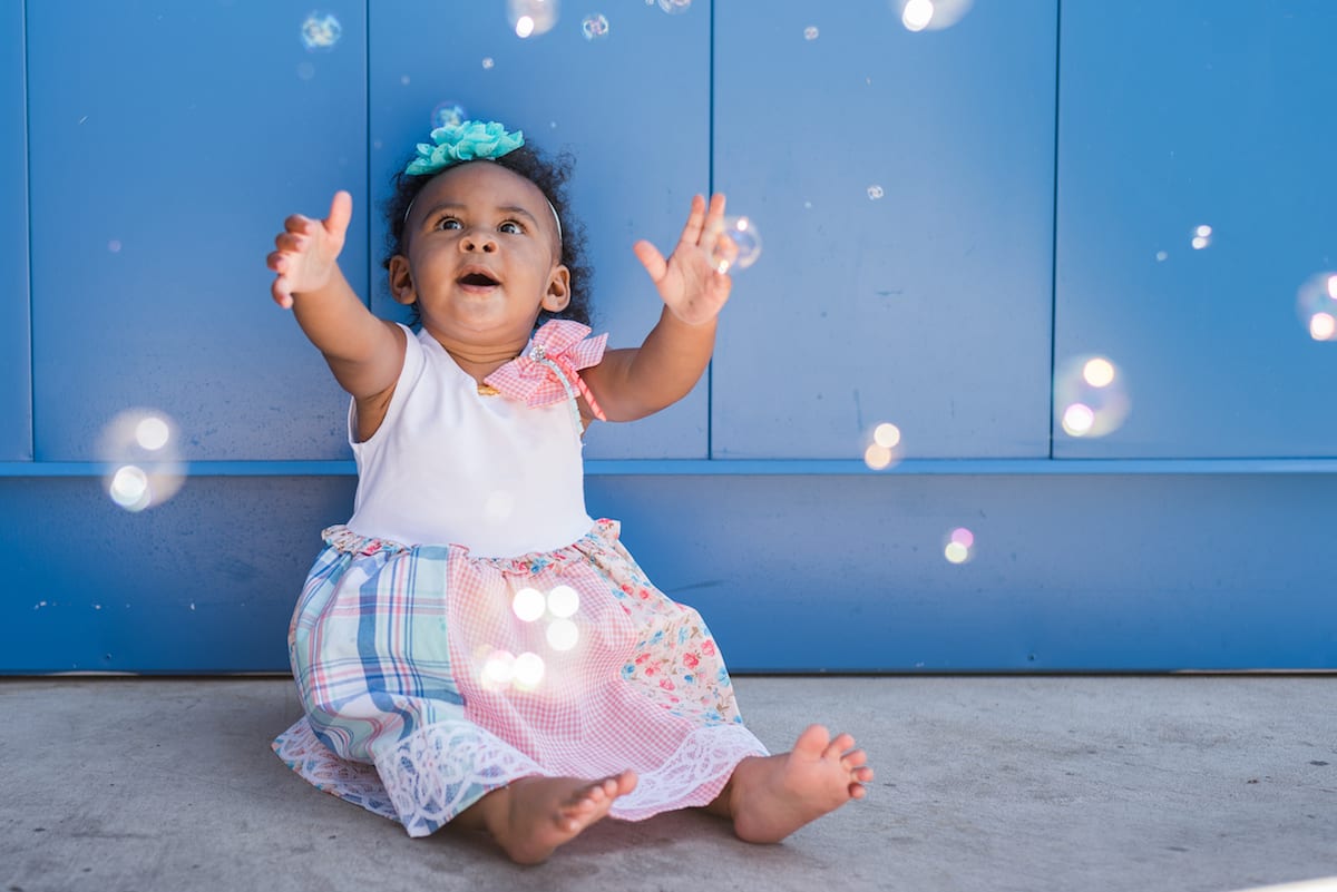 Baby and Bubbles I Family Photography I From the Hip Photo 