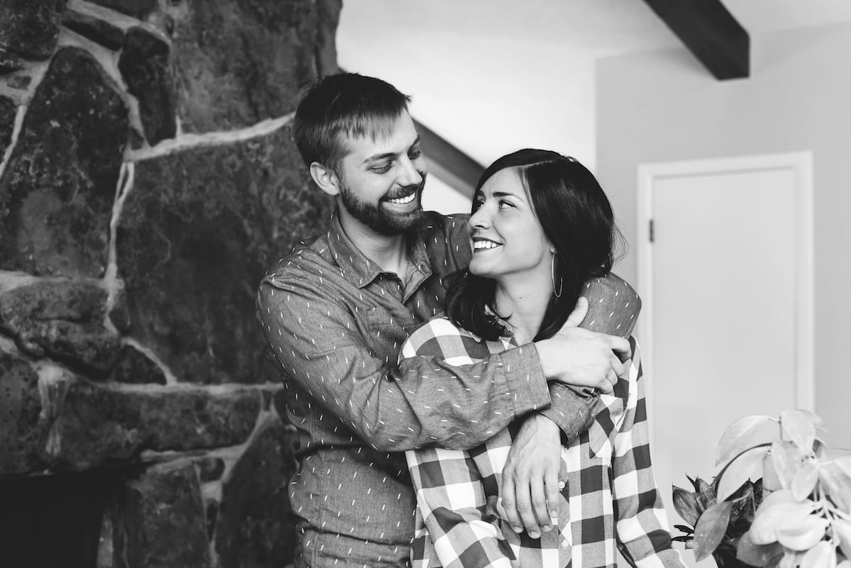 A Cozy Home Engagement | Engagement Photography | Evergreen | From the Hip Photo