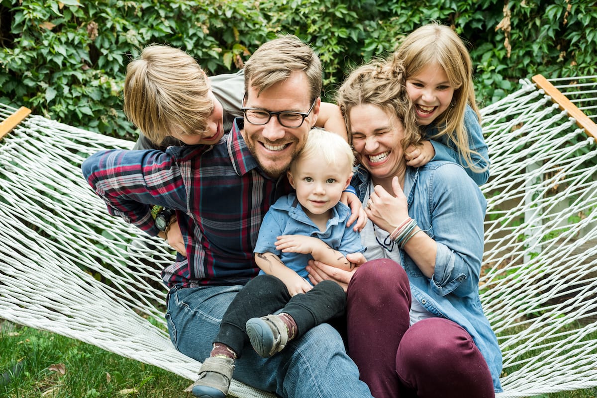 Family laughing in hammock | Family Photography | From the Hip Photo