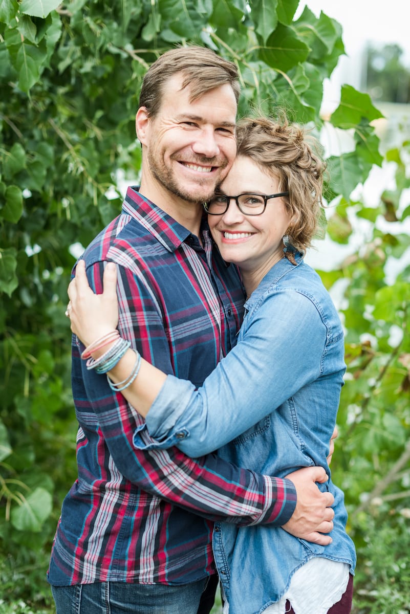Couple hugs for camera | Family Photography | From the Hip Photo