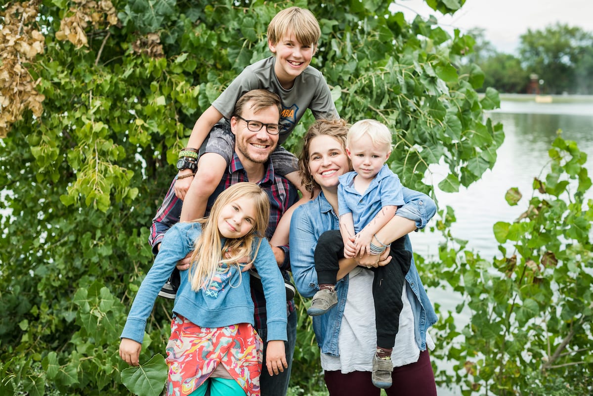 Family makes a pyramid | Family Photography | From the Hip Photo