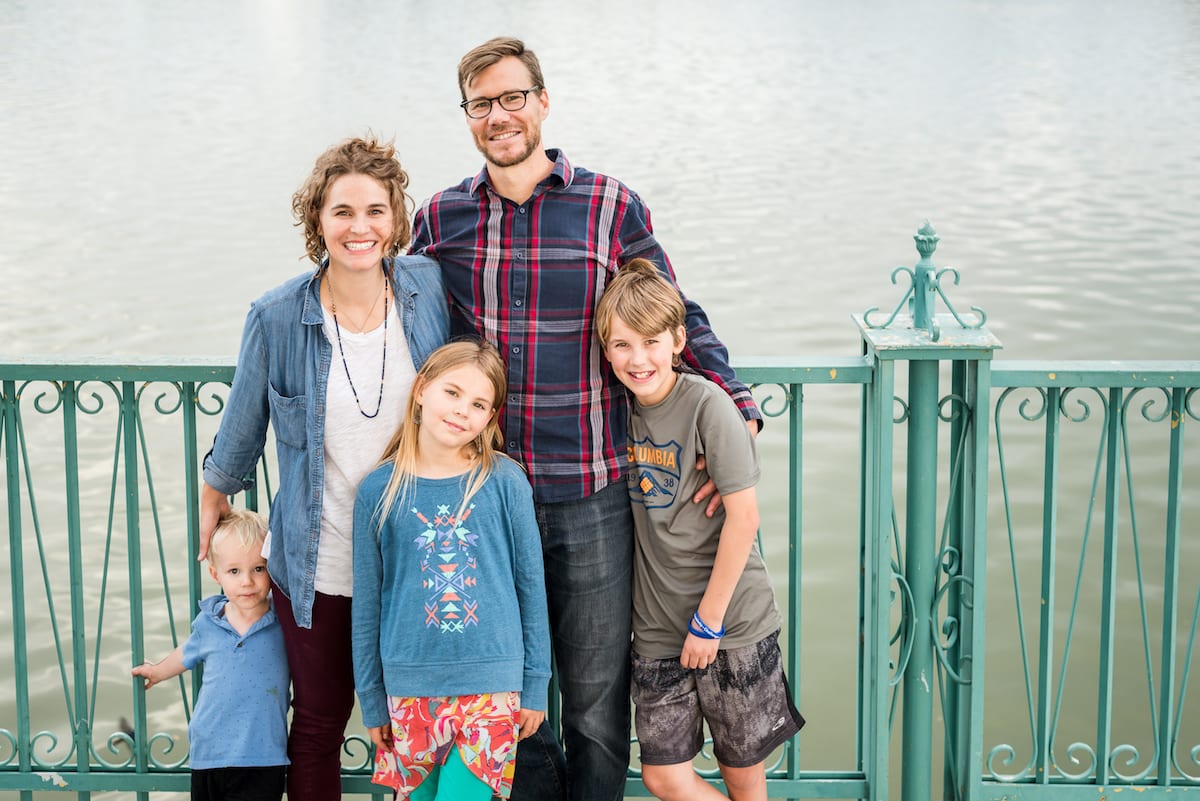 Family poses at lake | Family Photography | From the Hip Photo