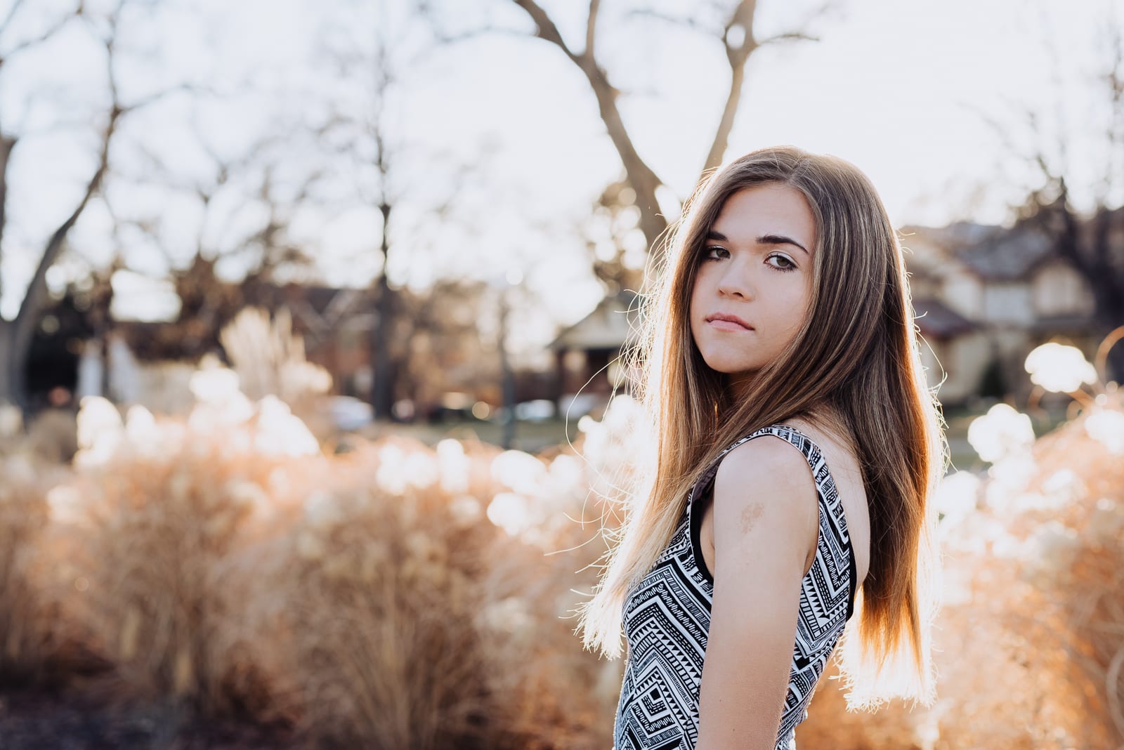 Natalia casual fashion senior portrait outfit ideas outdoor Colorado photography