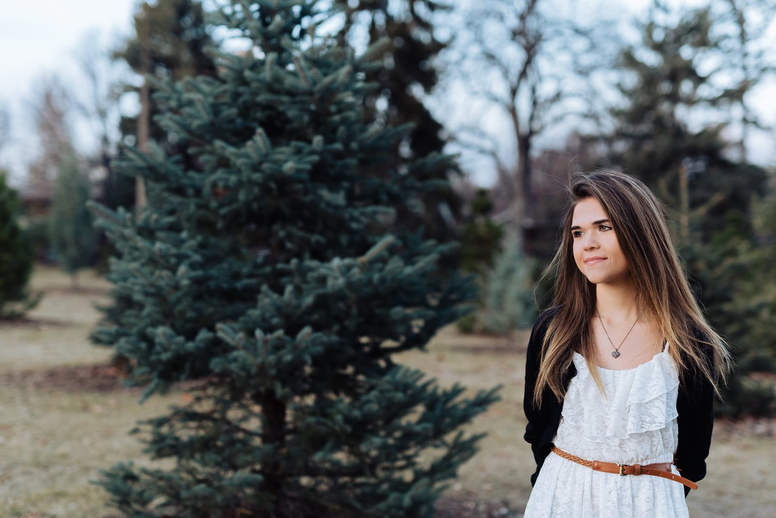 Natural outdoor senior portrait genuine expression Colorado photographer
