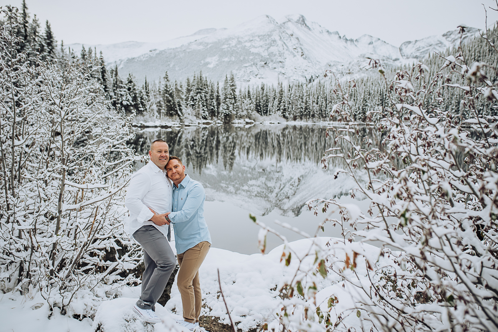 The Warmth of Love | Luke & Brian Rocky Mountain National Park Engagement Photos