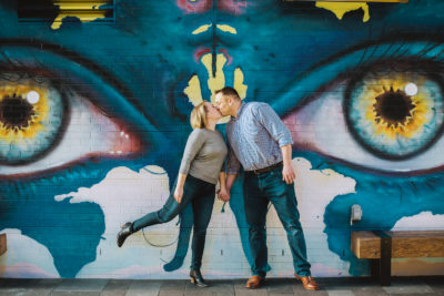 Kissing Couple | Intimate Engagement at Union Station