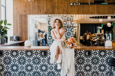 Nurture Wellness Stylized Editorial Happy Bride Photo | Denver Colorado Venue Photographer