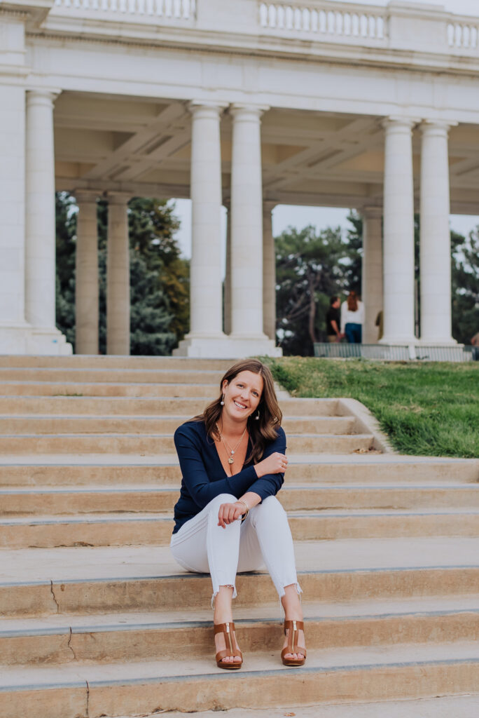 Cheesman Park outdoor pavillion park Denver candid fun loving family picture | From the Hip Photo portrait photography