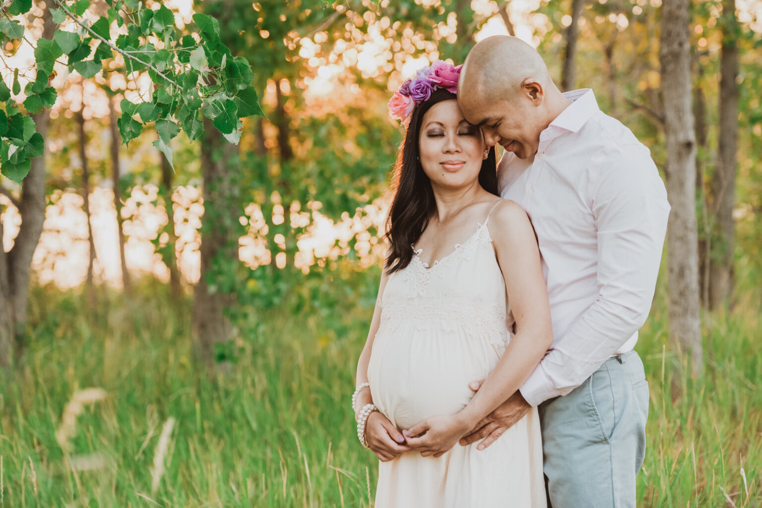 Denver family photographer spring -- garden portrait with natural light