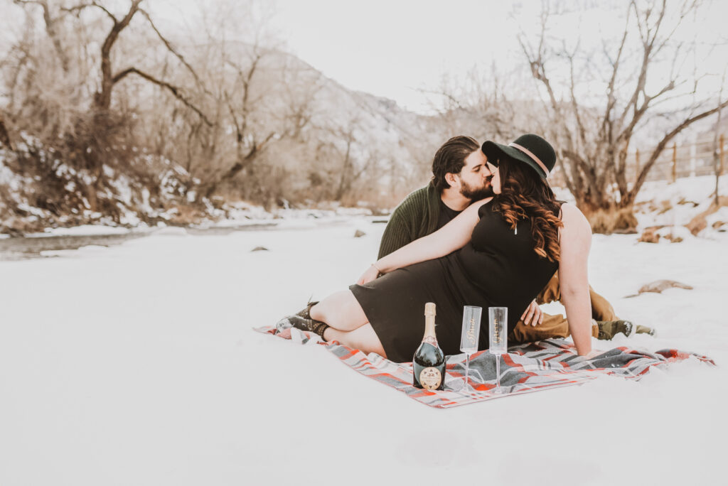 Golden History Park Outdoor Water Nature Fun Candid Engagement Picture | From the Hip Photo Denver Colorado Photography Portraits