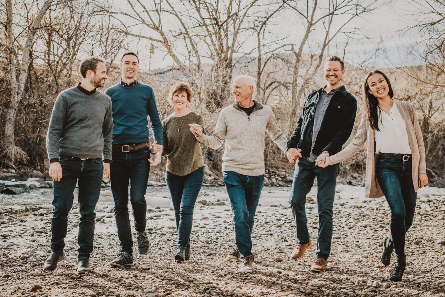 Denver family photographer winter session -- intimate family moment