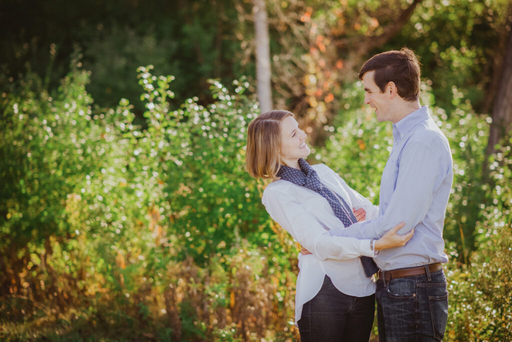 High Line Canal outdoor nature trail fun adventurous candid engagement picture | From the Hip Photo Denver Colorado portrait photography 