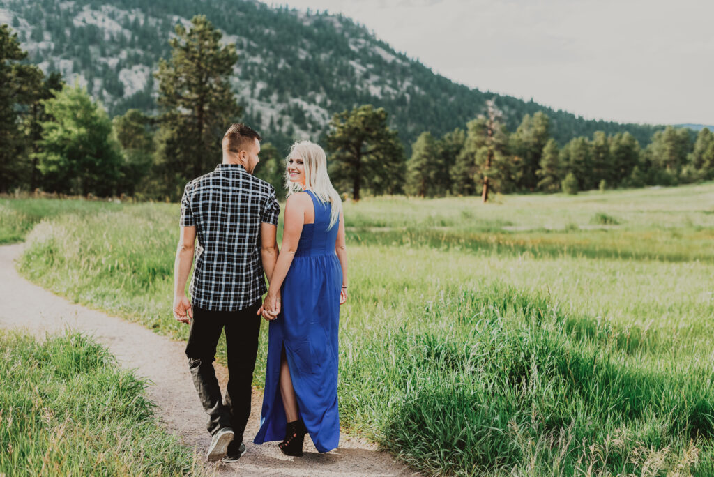 Alderfer/Three Sisters Park outdoor nature trail barn candid fun loving engagement picture | From the Hip Photo Denver Colorado portrait photography