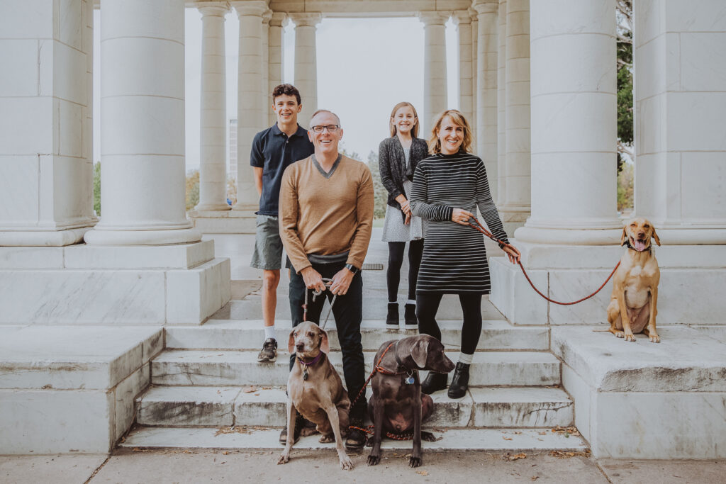 Cheesman Park outdoor pavillion park Denver candid fun loving family picture | From the Hip Photo portrait photography