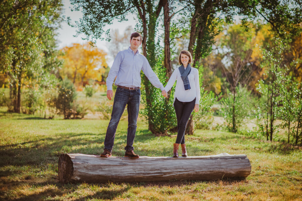 High Line Canal outdoor nature trail fun adventurous candid engagement picture | From the Hip Photo Denver Colorado portrait photography 