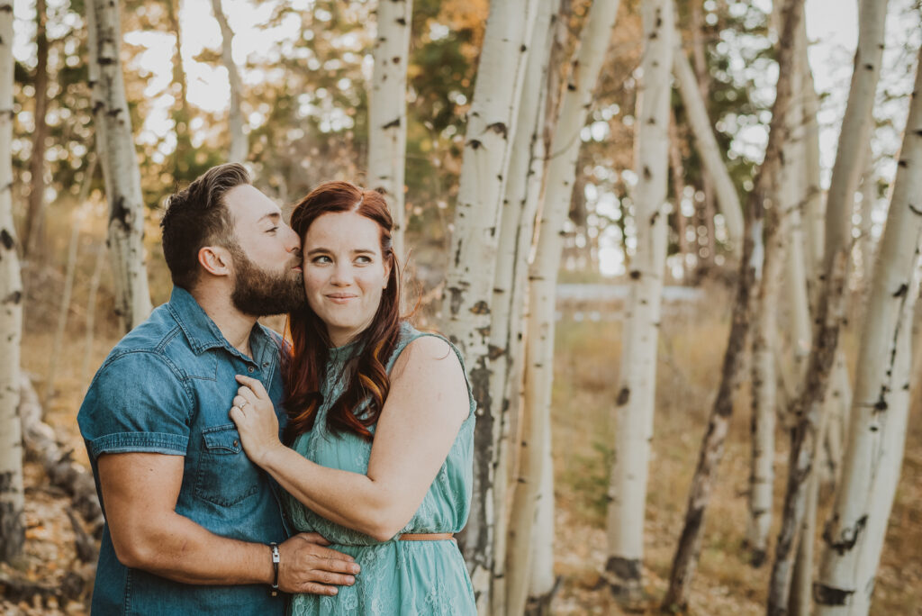 Meyer Ranch Park outdoor mountain trail park adventurous candid fun engagement picture | From the Hip Photo Denver Colorado portrait photography 