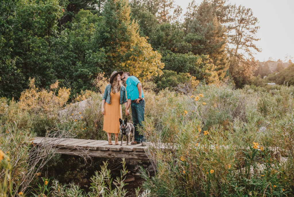 Castlewood Canyon State Park Franktown Colorado outdoor nature adventurous candid fun engagement picture | From the Hip Photo Denver portrait photography 