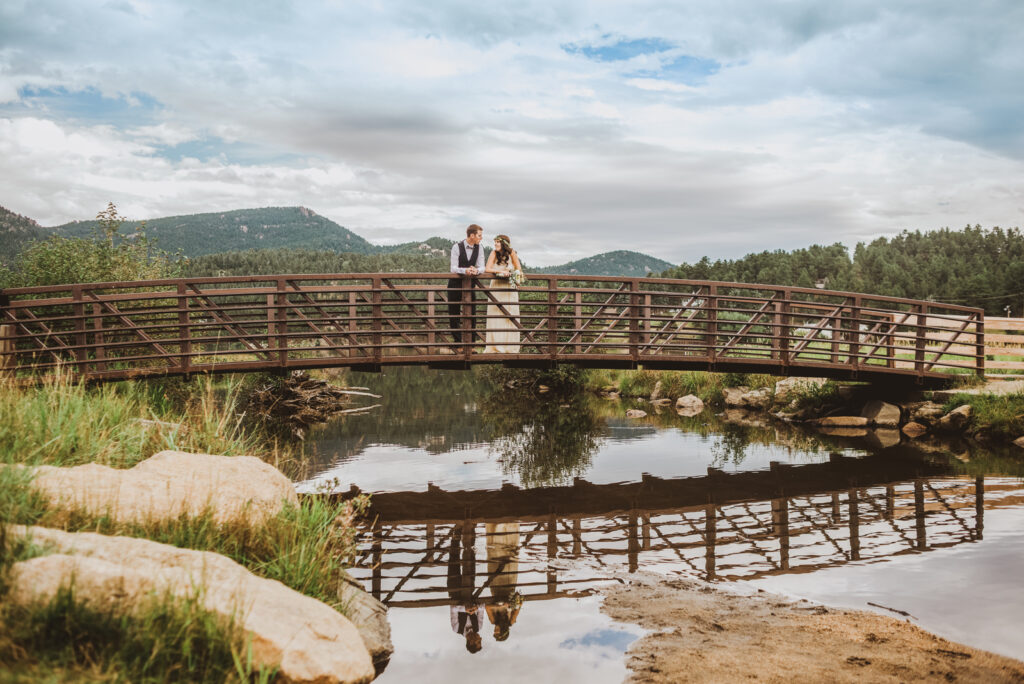 Evergreen Lake House outdoor lake nature trail adventurous candid fun wedding picture | From the Hip Photo Denver Colorado portrait photography