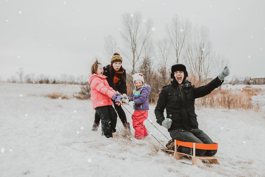 Westerly Creek Park Central Park Colorado outdoor trail creek nature fun candid family picture | From the Hip Photo Denver portrait photography