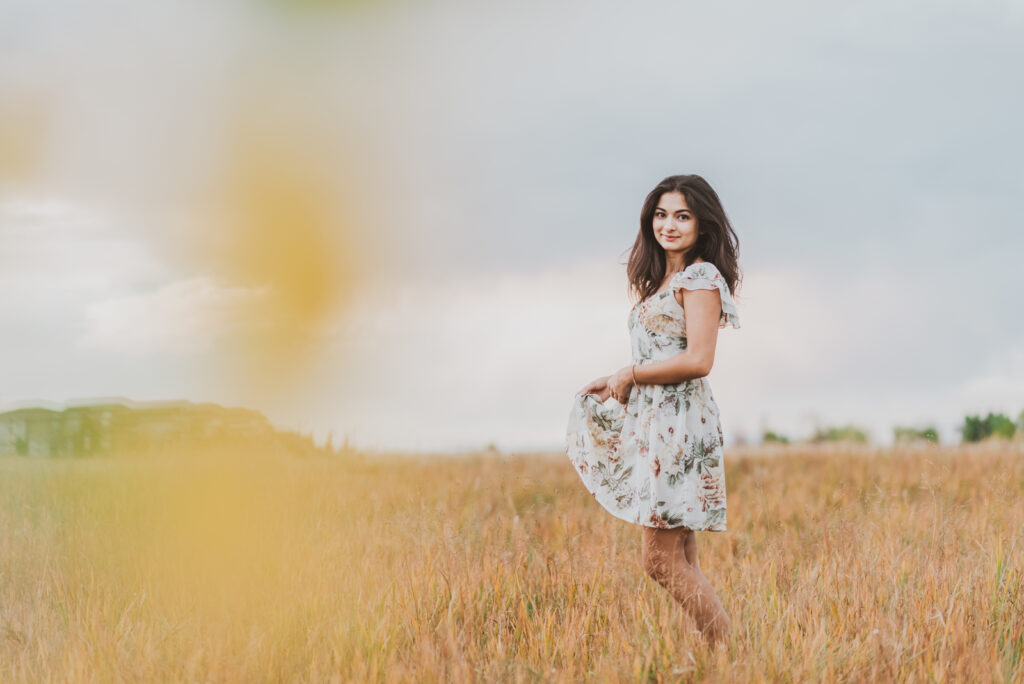 Central Park Denver Colorado outdoor nature creek neighborhood candid fun senior headshot picture | From the Hip Photo portrait photography 
