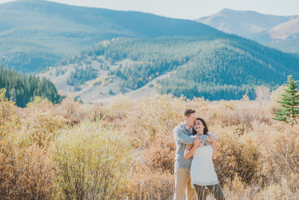 Guanella Pass outdoor mountain nature candid fun loving adventurous engagement picture | From the Hip Photo Denver Colorado portrait photography 