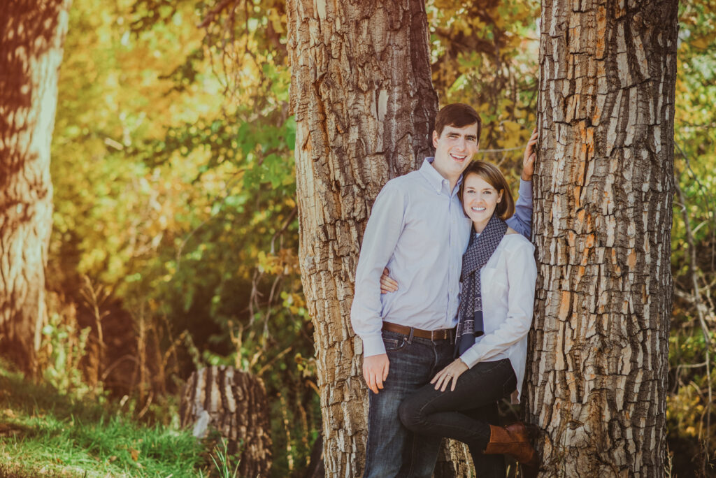 High Line Canal outdoor nature trail fun adventurous candid engagement picture | From the Hip Photo Denver Colorado portrait photography 