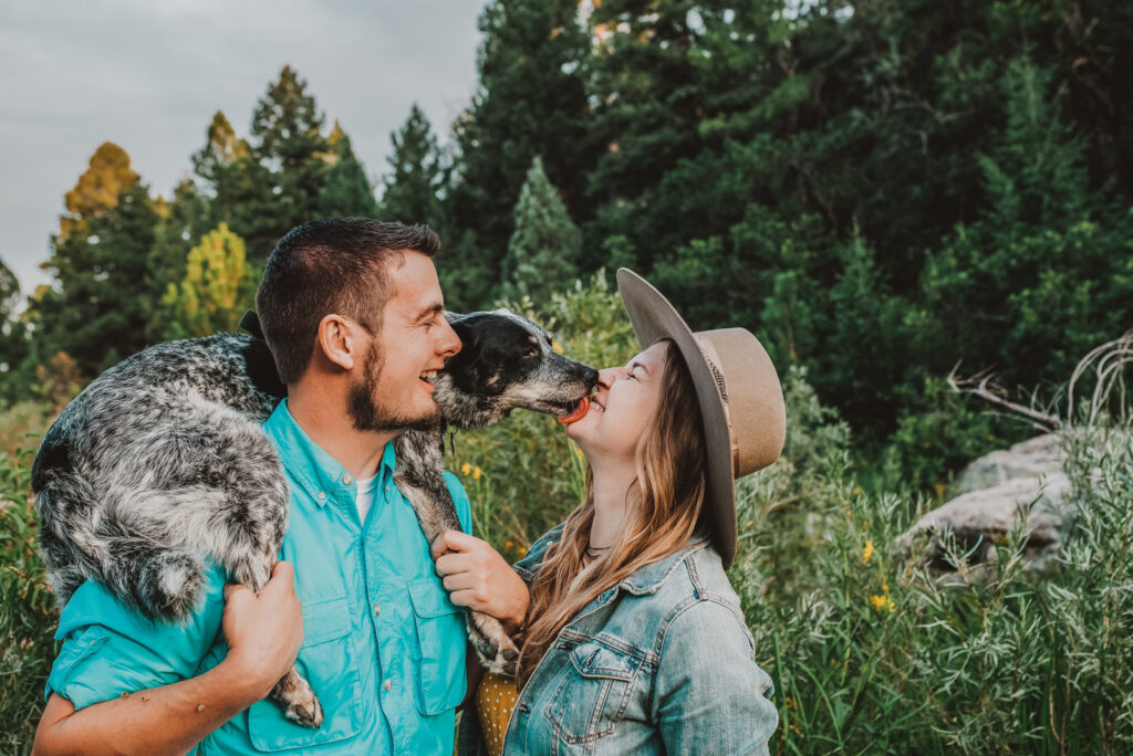 Castlewood Canyon State Park Franktown Colorado outdoor nature adventurous candid fun engagement picture | From the Hip Photo Denver portrait photography 