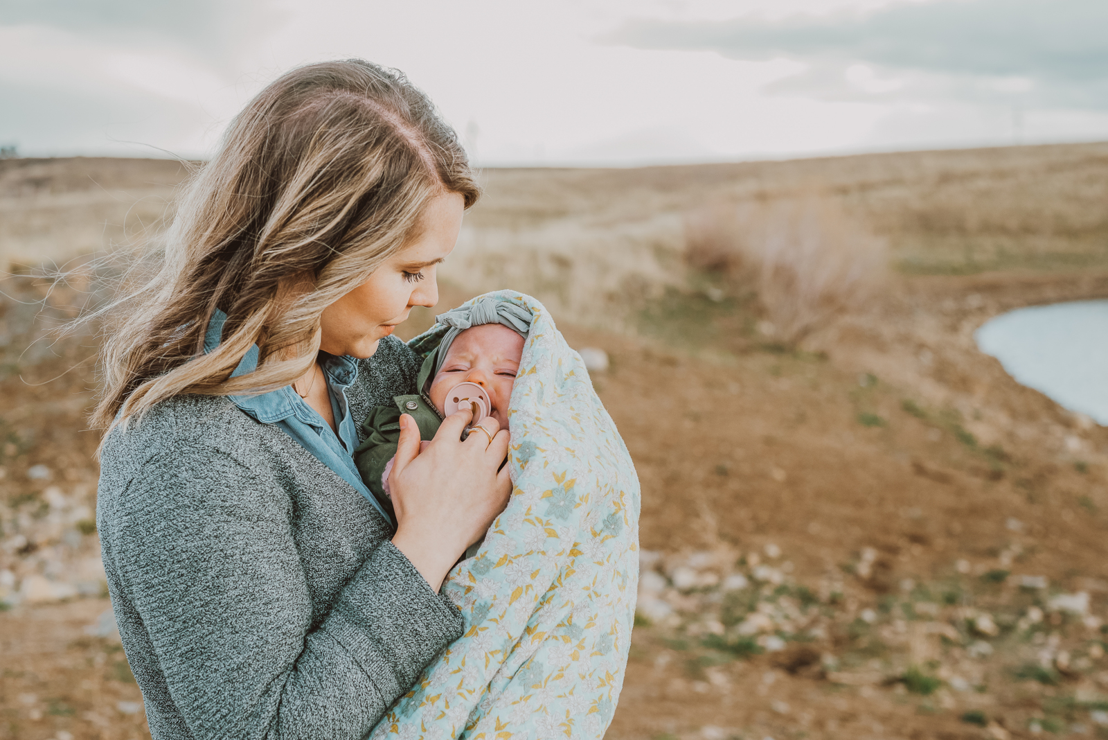 Mountain panorama with ridge formations and valley landscape