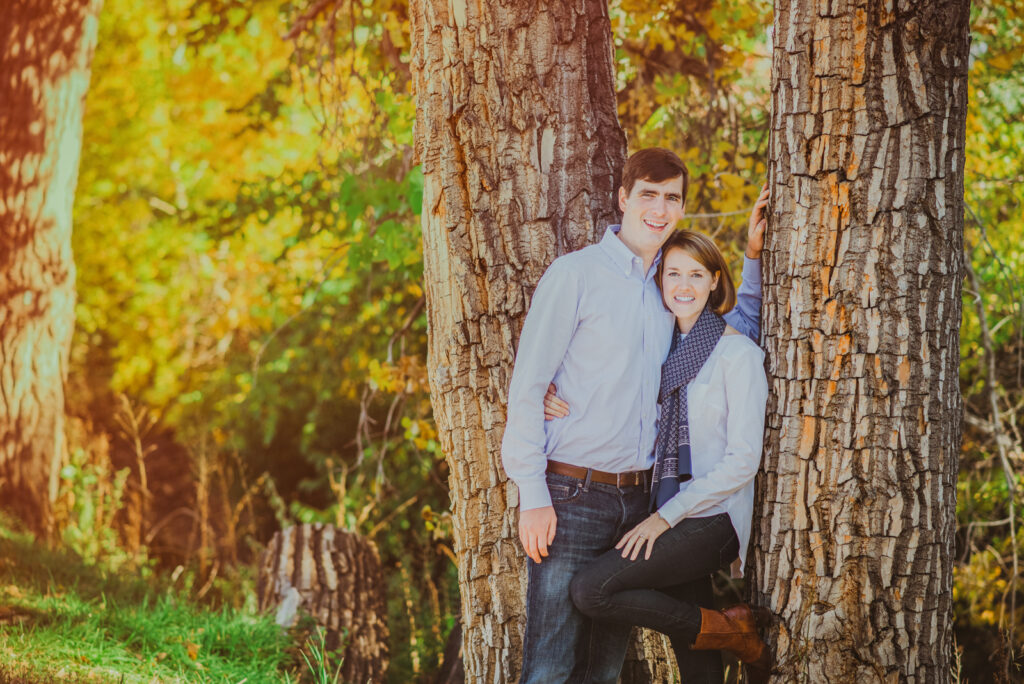 High Line Canal outdoor nature trail fun adventurous candid engagement picture | From the Hip Photo Denver Colorado portrait photography 