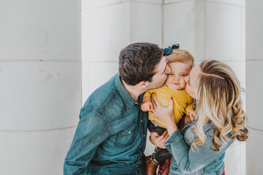 Cheesman Park outdoor pavillion park Denver candid fun loving family picture | From the Hip Photo portrait photography