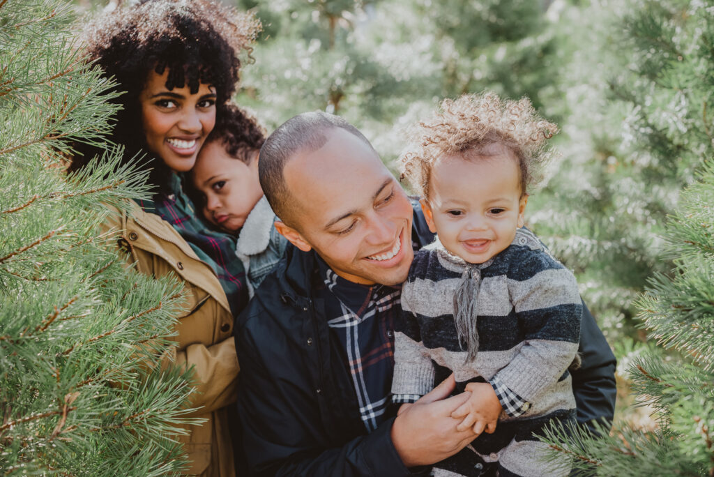 Pumpkin Patch Christmas Tree Farm outdoor holiday activity candid fun loving family picture | From the Hip Photo Denver Colorado portrait photography