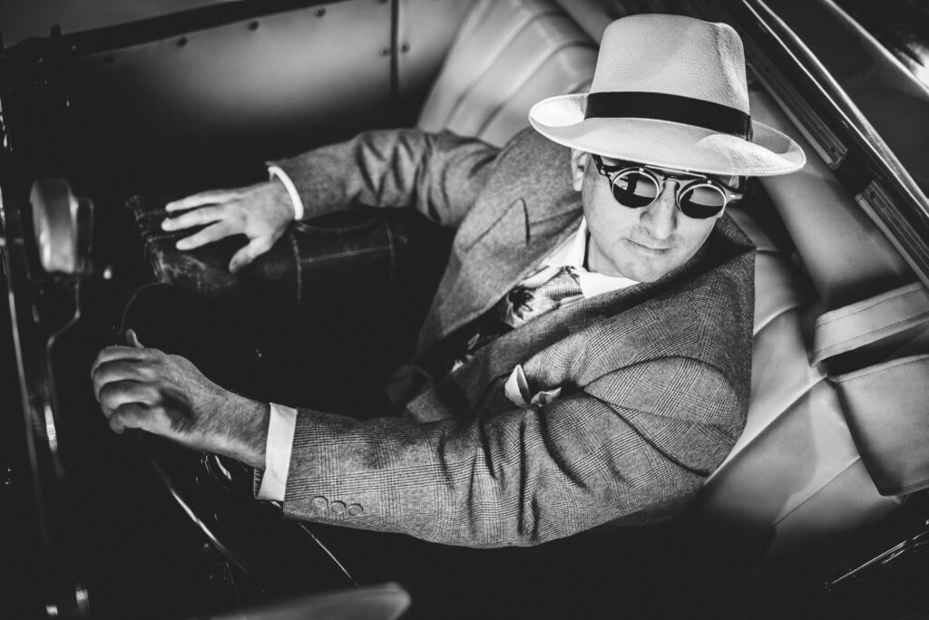 Wings Over The Rockies indoor aircraft museum edgy fun adventurous headshot picture | From the Hip Photo Denver Colorado portrait photography 