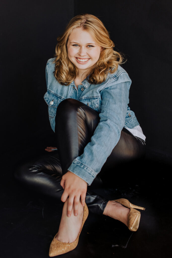 From the Hip Photo Studio indoor candid senior headshot picture | From the Hip Photo Denver Colorado portrait photography