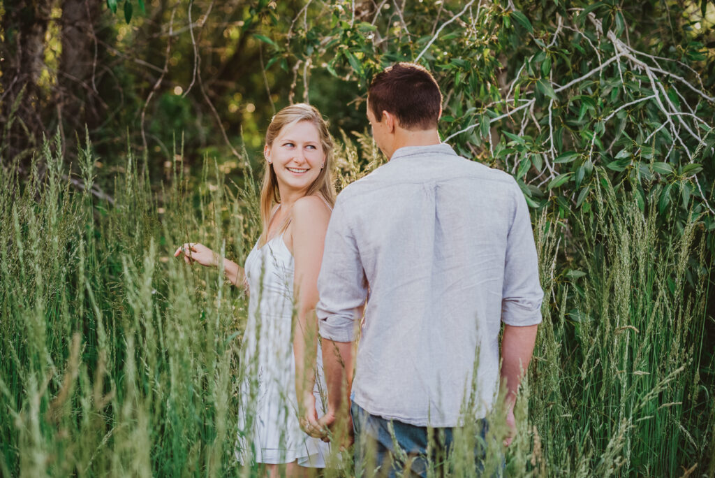 S. Mesa Trail and Eldorado Canyon outdoor nature trail candid fun romantic engagement picture | From the Hip Photo portrait photography 