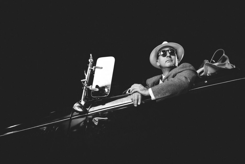 Wings Over The Rockies indoor aircraft museum edgy fun adventurous headshot picture | From the Hip Photo Denver Colorado portrait photography 