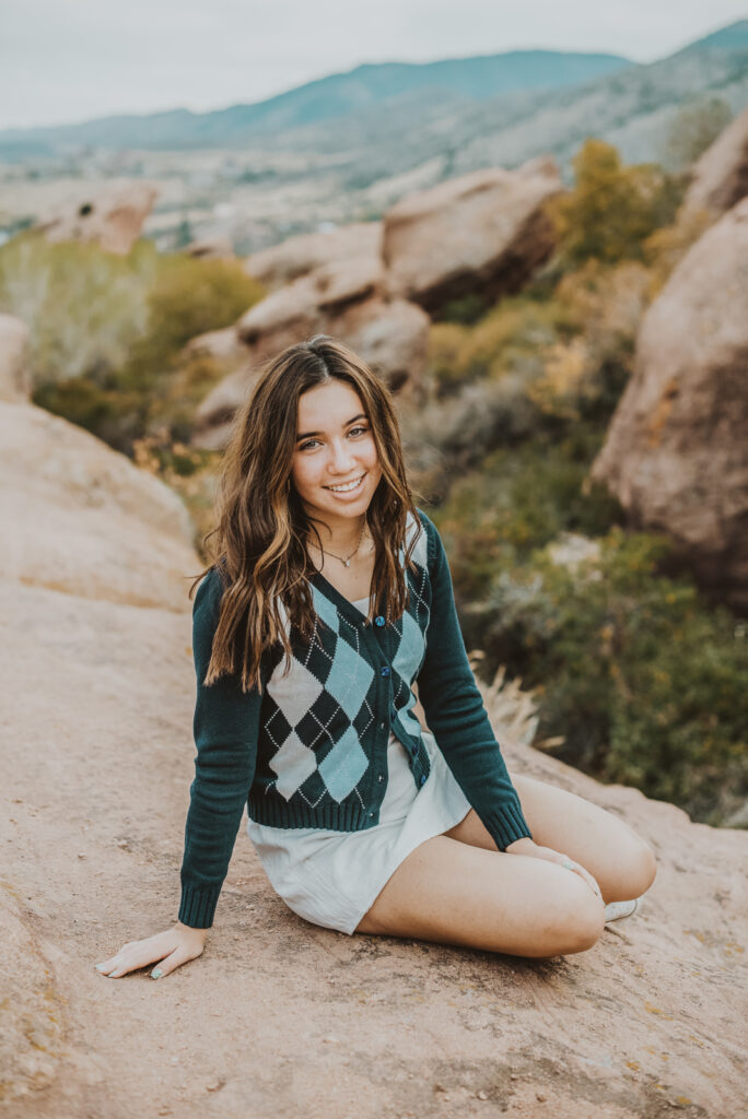 Red Rocks Park and Amphitheater outdoor park nature venue fun candid headshot picture | From the Hip Photo portrait photography  