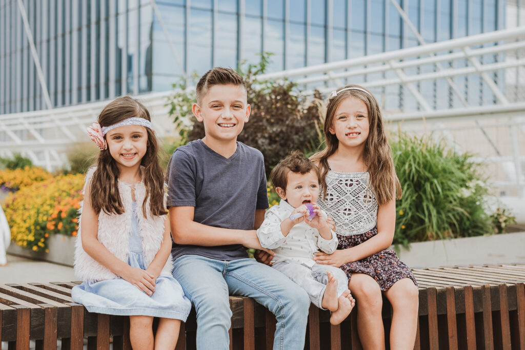 Confluence Park Millenium Bridge Riverfront Park outdoor nature urban downtown fun candid family picture | From the Hip Photo Denver Colorado portrait photography 