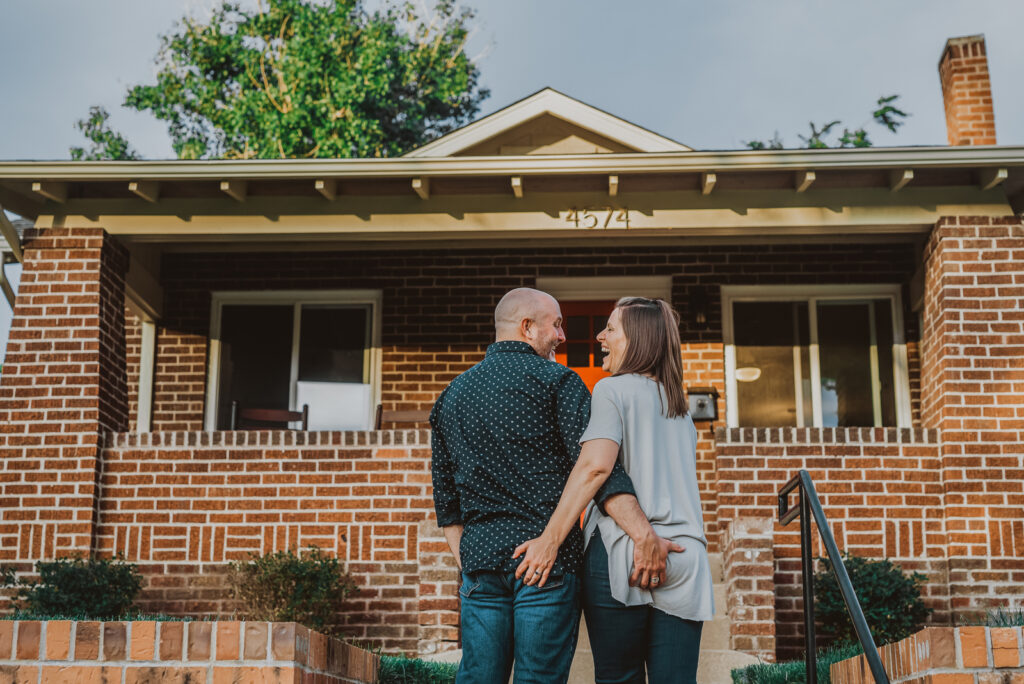 Photo Sessions at Home Private Space Porch Outdoor Fun Candid Family Picture | From the Hip Photo Denver Colorado Portrait Photography 
