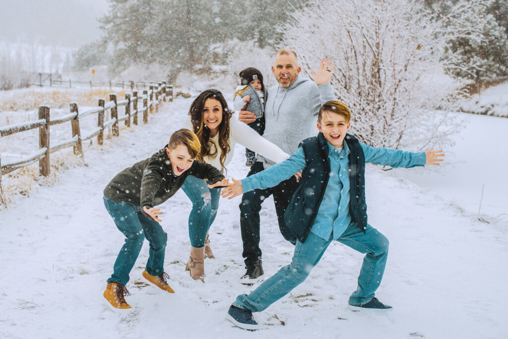 Evergreen Lake House outdoor lake nature trail adventurous candid fun family picture | From the Hip Photo Denver Colorado portrait photography
