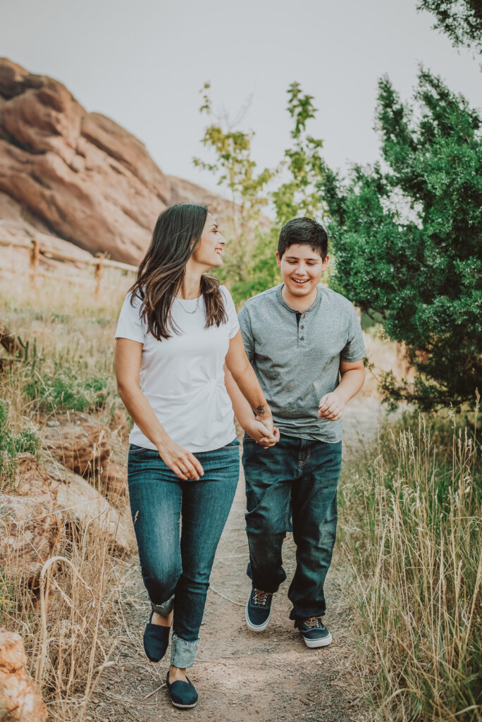 Red Rocks Park and Amphitheater outdoor park nature venue fun candid family picture | From the Hip Photo portrait photography  