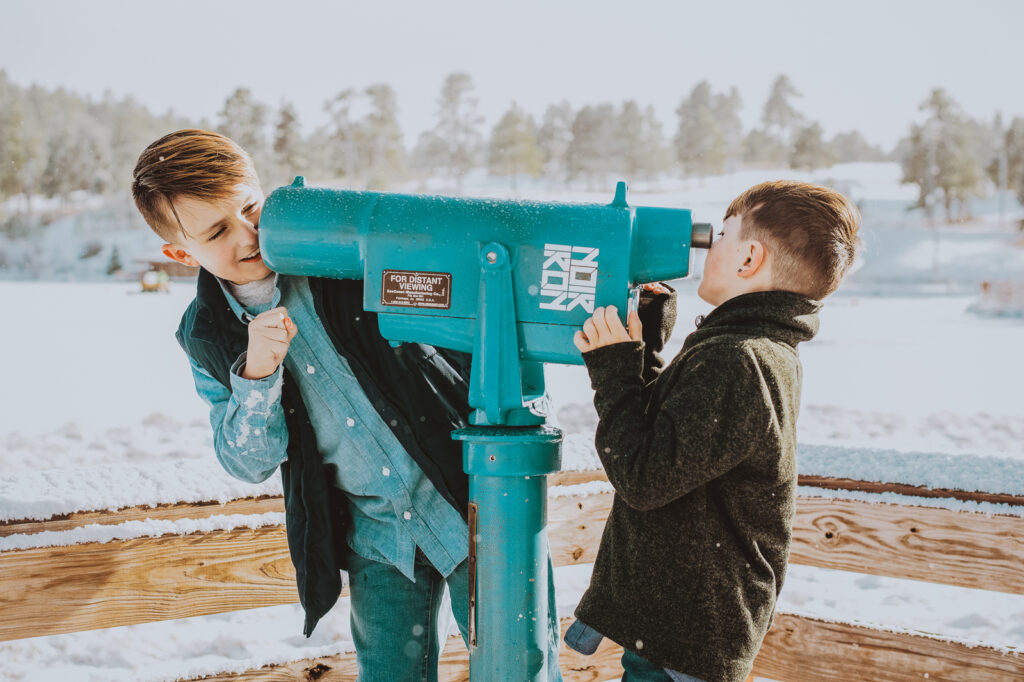 Evergreen Lake House outdoor lake nature trail adventurous candid fun family picture | From the Hip Photo Denver Colorado portrait photography