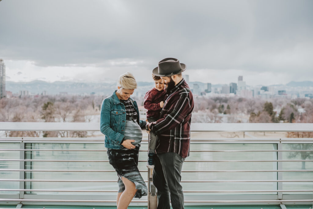 City Park & Denver Museum of Nature and Science Colorado outdoor and indoor nature lake candid fun maternity pictures | From the Hip Photo portrait photography 
