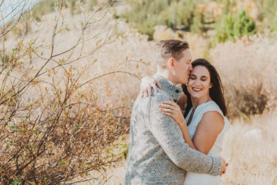 Guanella Pass outdoor mountain nature candid fun loving adventurous engagement picture | From the Hip Photo Denver Colorado portrait photography