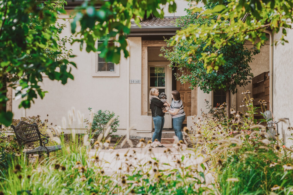 Photo Sessions at Home Private Space Porch Outdoor Fun Candid Family Picture | From the Hip Photo Denver Colorado Portrait Photography 